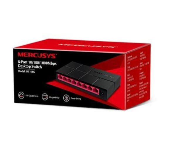 Mercusys 5p MS108G (8x10/100/1000Mbit) - 578805 - zdjęcie 4